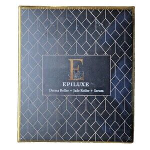 Epiluxe Premium 3-in-1 Kit Derma Roller + Jade Roller + Serum Youthful Glow NIB